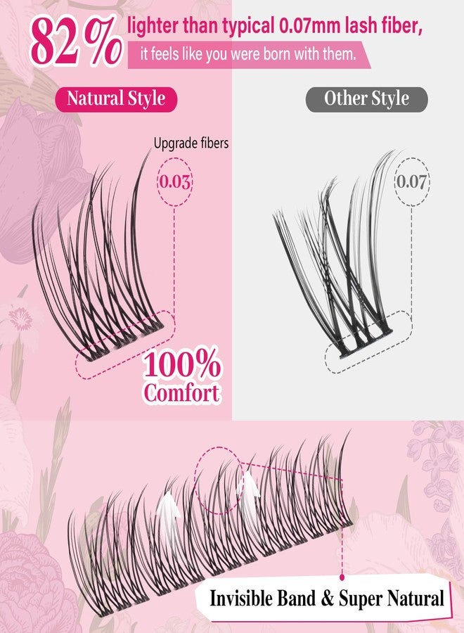 برو لاش بيوتي مجموعة برو لاش بيوتي لتجميع الرموش الطبيعية، مجموعة رموش خفيفة غير مرئية مع لاصق شفاف للرموش، ملقط للرموش، مزيل للرموش، مجموعة تجميع الرموش، مقاومة للماء وسهلة الاستخدام (زورا، 8-16 مزيج) - Image 3